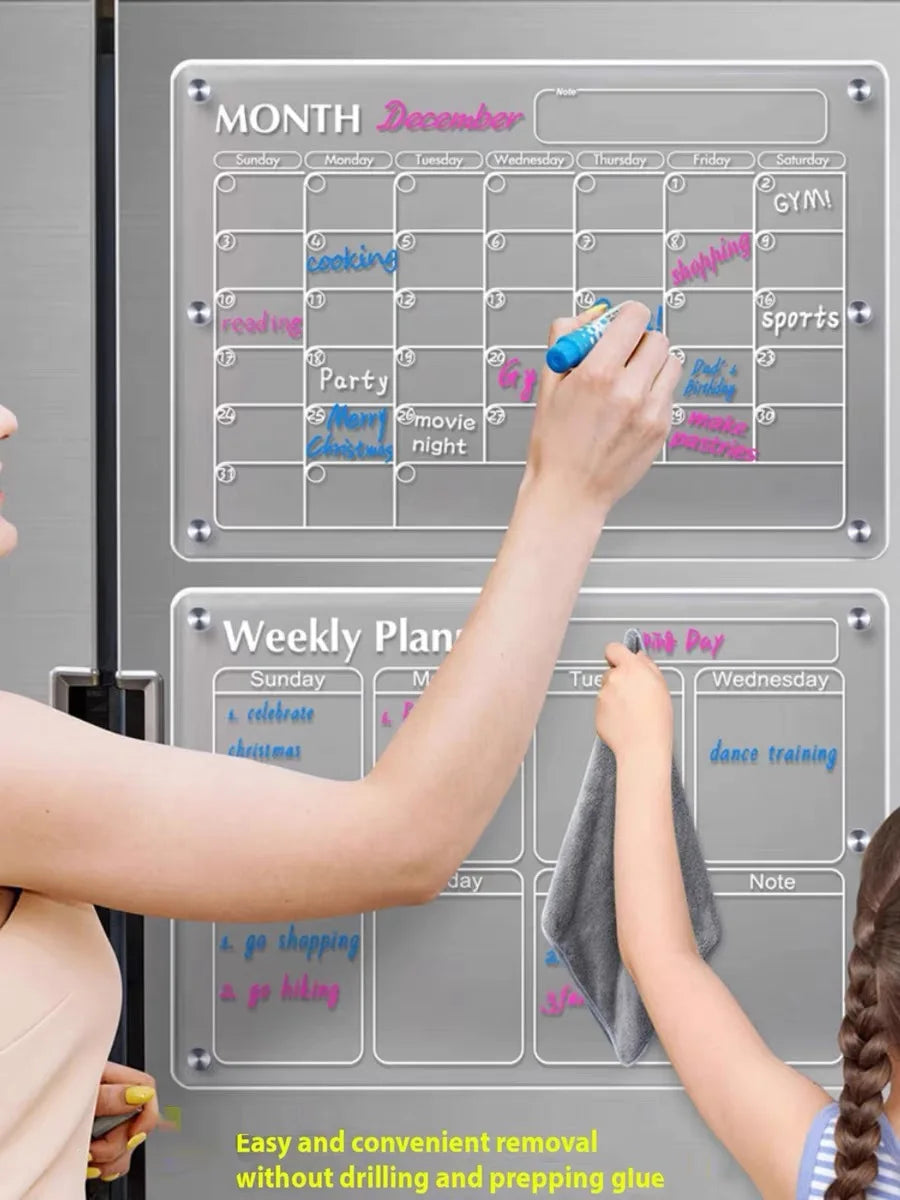 Magnetic Schedule Planner For Fridge