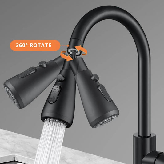 360° Rotatable -3 Function Kitchen Faucet Spray Head