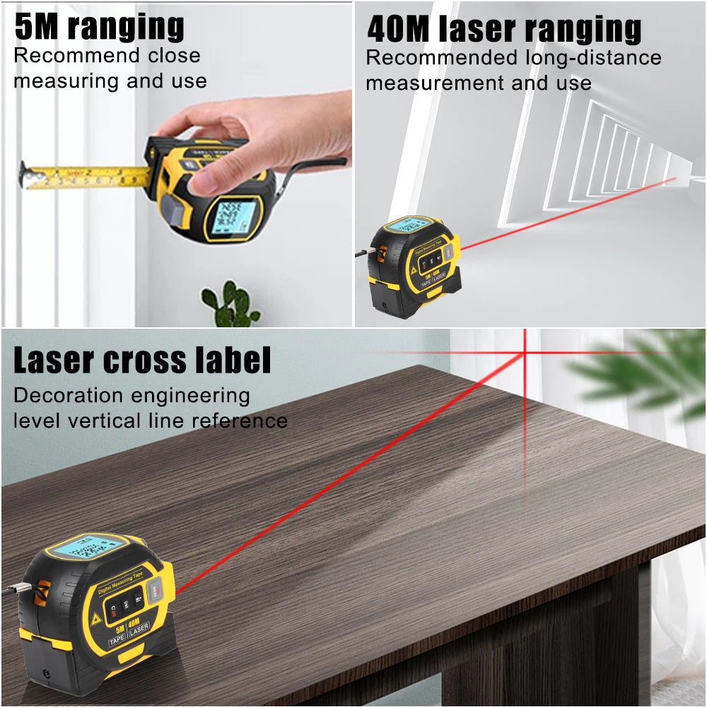 3-In-1 Infrared Laser Tape Measuring