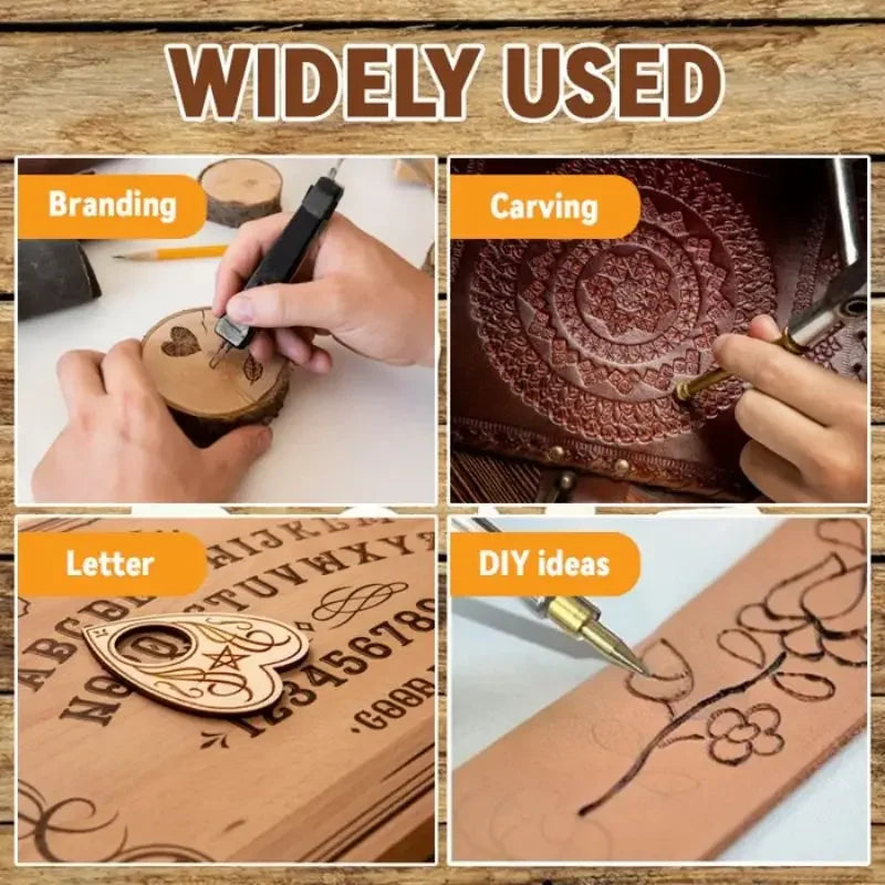 26 Letters Copper Mold —DIY Wood Burning/Carving Set