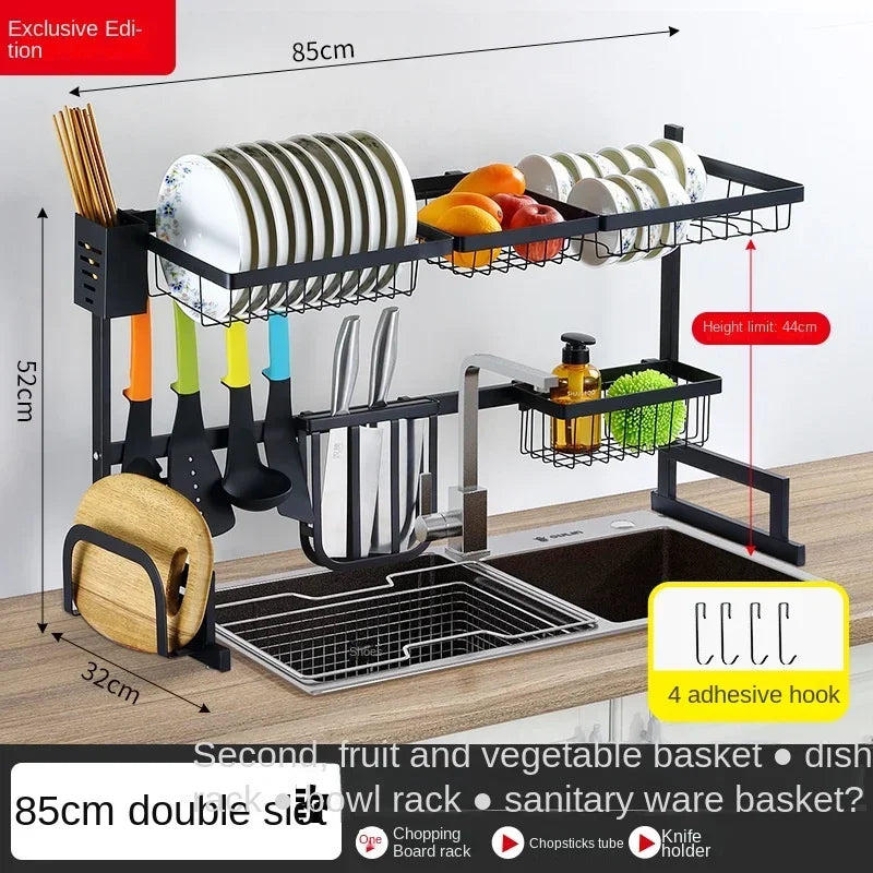 Adjustable Dish Drainer on the sink