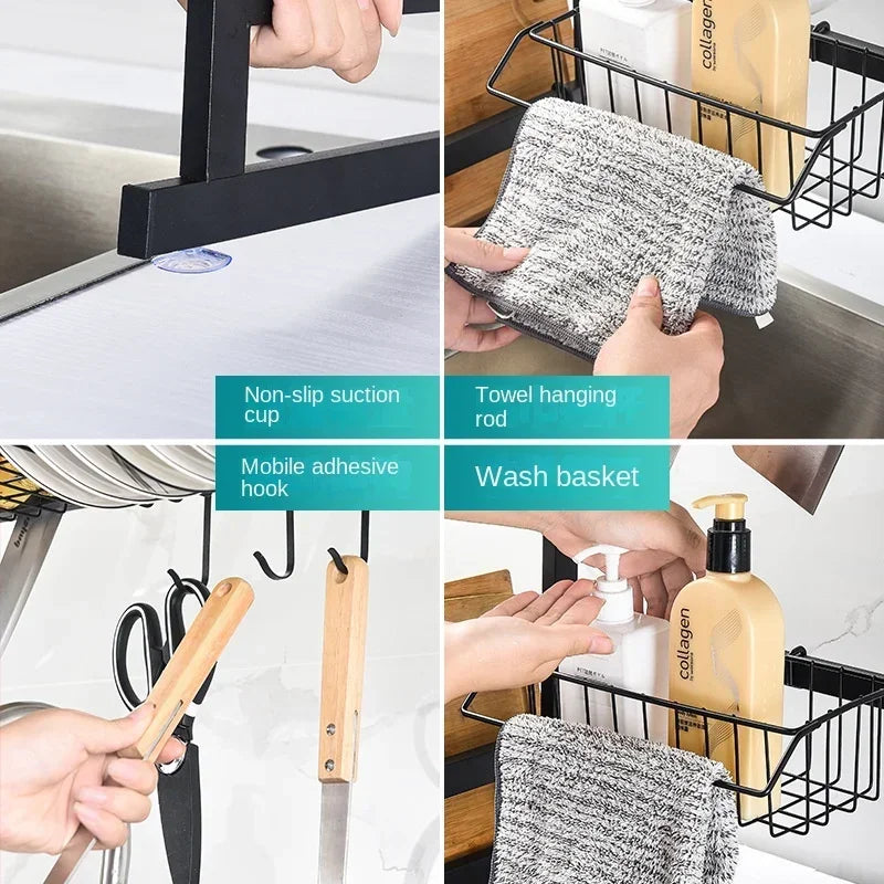 Adjustable Dish Drainer on the sink