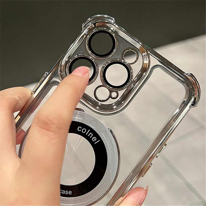 Airbag Four Corners Anti-Drop Magnetic Bracket Case Cover for iPhone