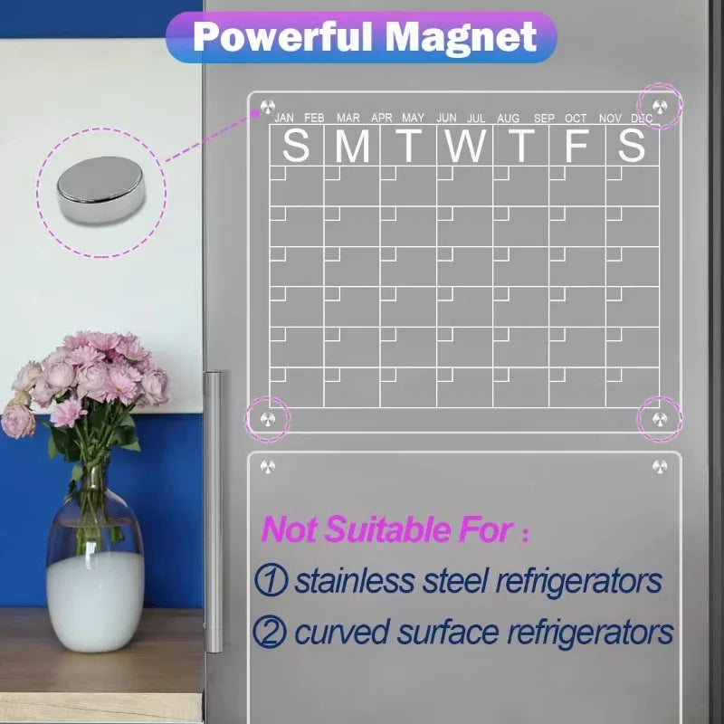 Magnetic Schedule Planner For Fridge