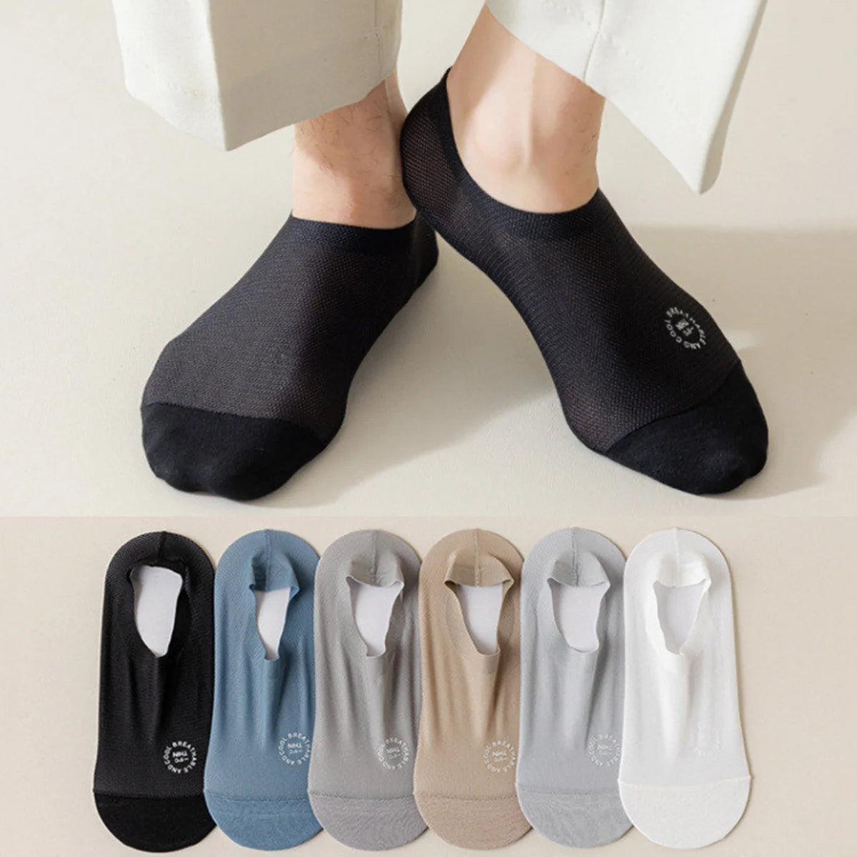 Ultra Thin Liner Socks Non Slip No Show Socks