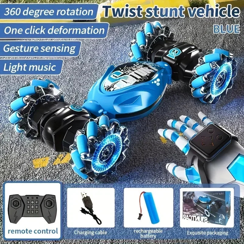 All Terrains Monster Trucks for Boys Gesture RC Stunt Car 360° Flips