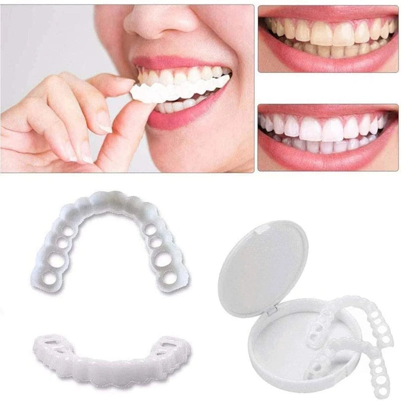 Adjustable, snap-on dentures