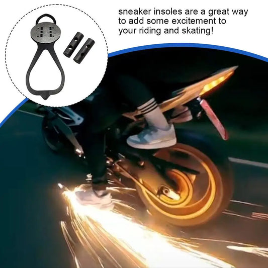 Sparking Flint Pad Shoe Cover for Skateboard & Motorcycle