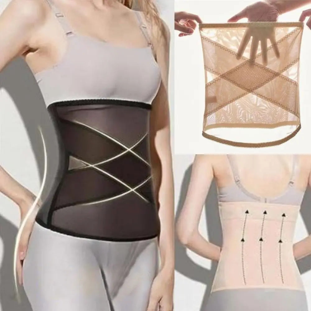 Cross Mesh Girdle for Waist Shaping