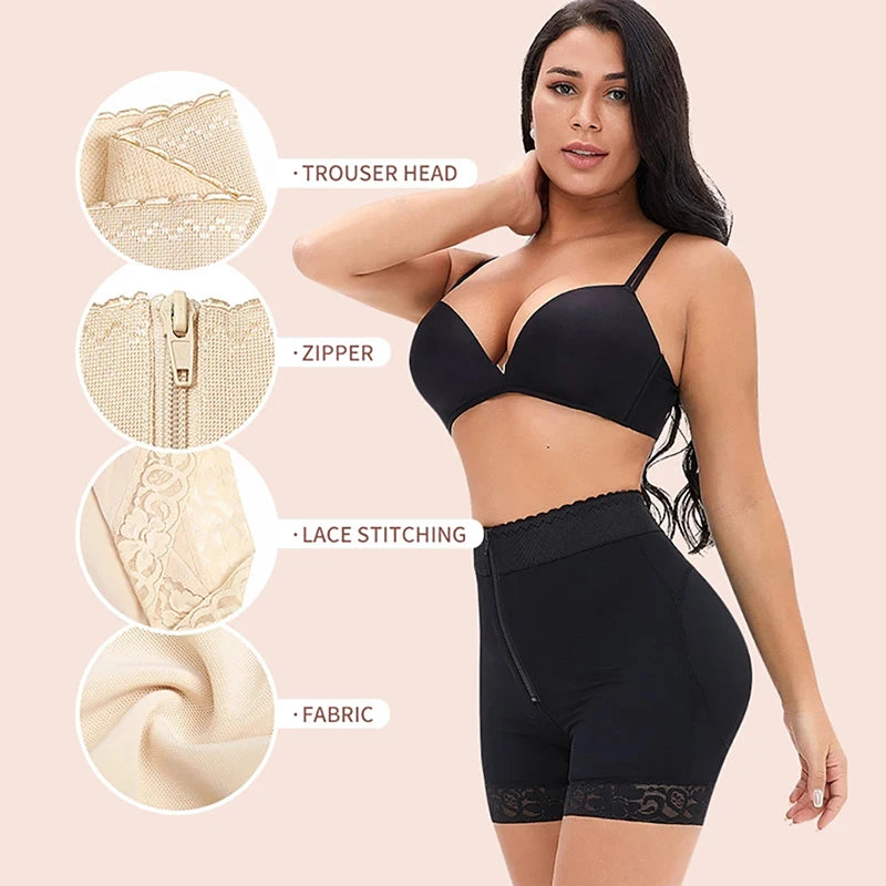 Lace Steel Boned Butt Enhancer Shorts Shapewear Womenswear