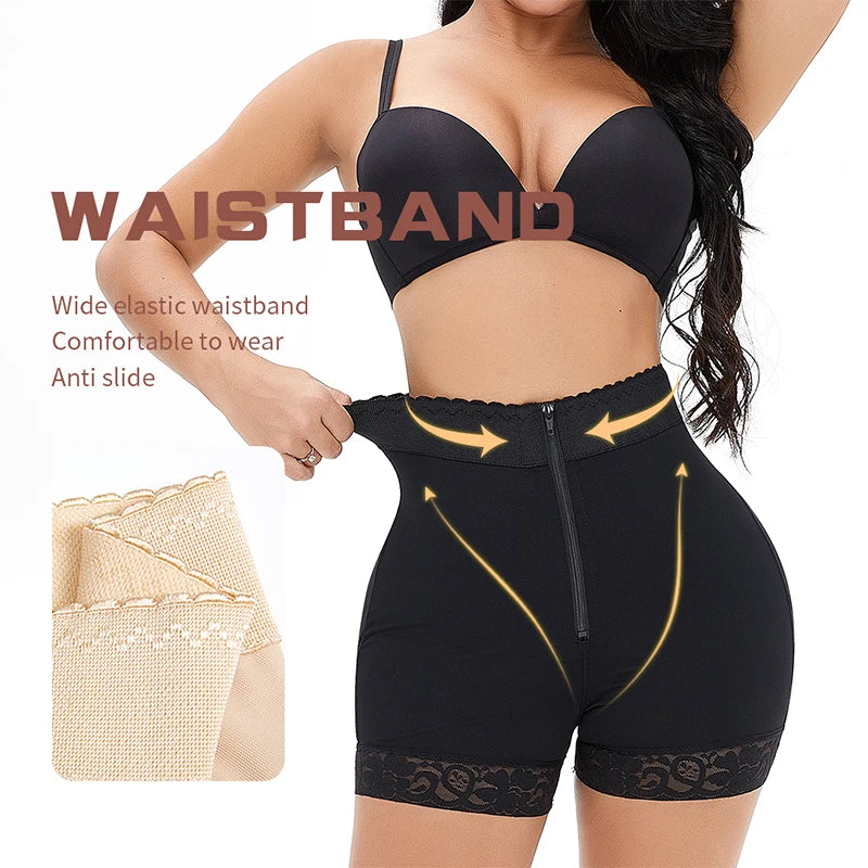 Lace Steel Boned Butt Enhancer Shorts Shapewear Womenswear