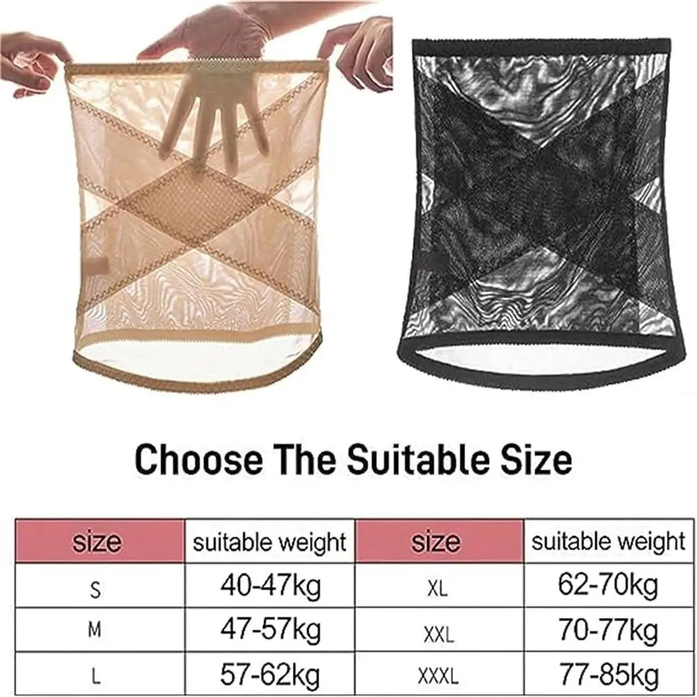 Cross Mesh Girdle for Waist Shaping