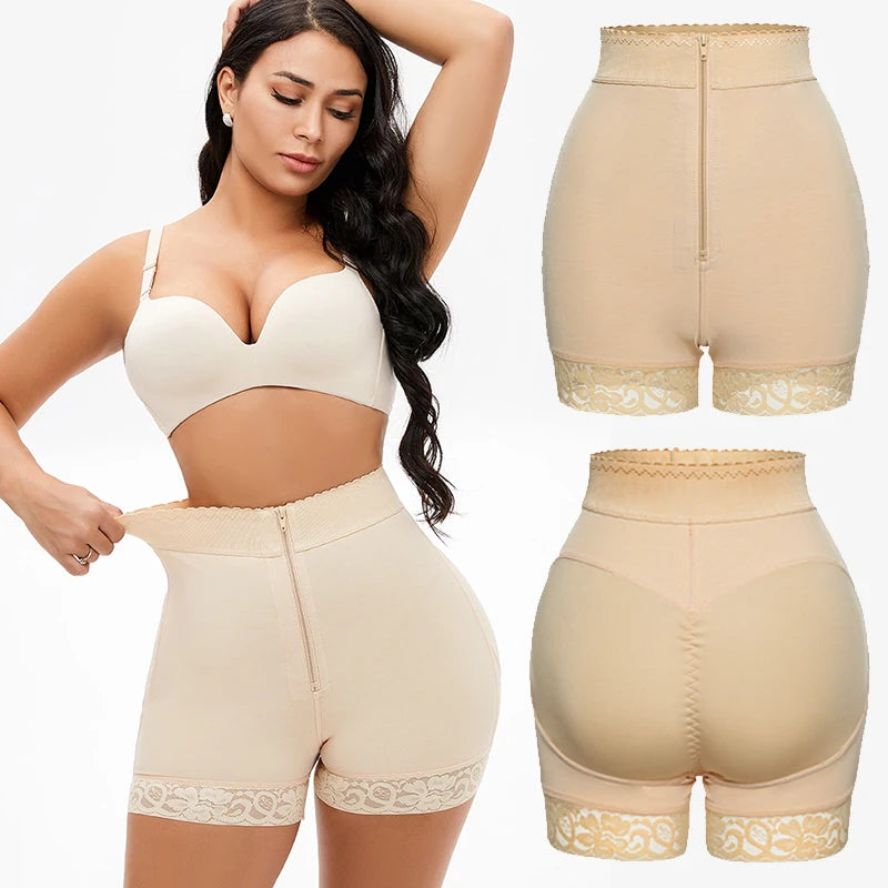 Lace Steel Boned Butt Enhancer Shorts Shapewear Womenswear