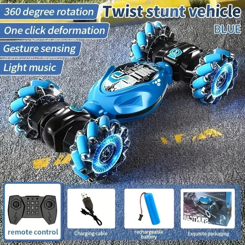 All Terrains Monster Trucks for Boys Gesture RC Stunt Car 360° Flips