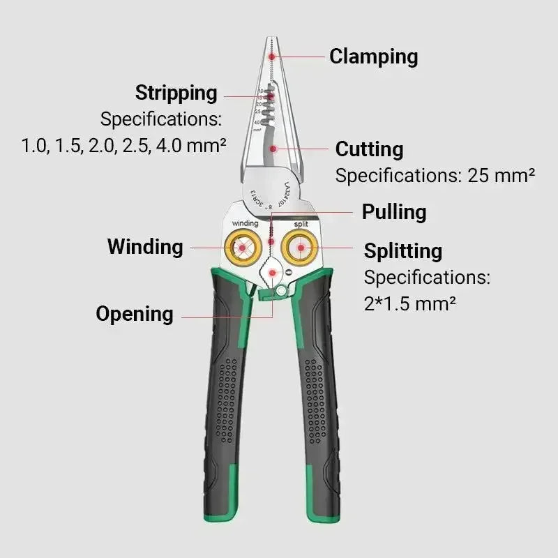 7 in 1 super easy multi-function wire stripeping pliers