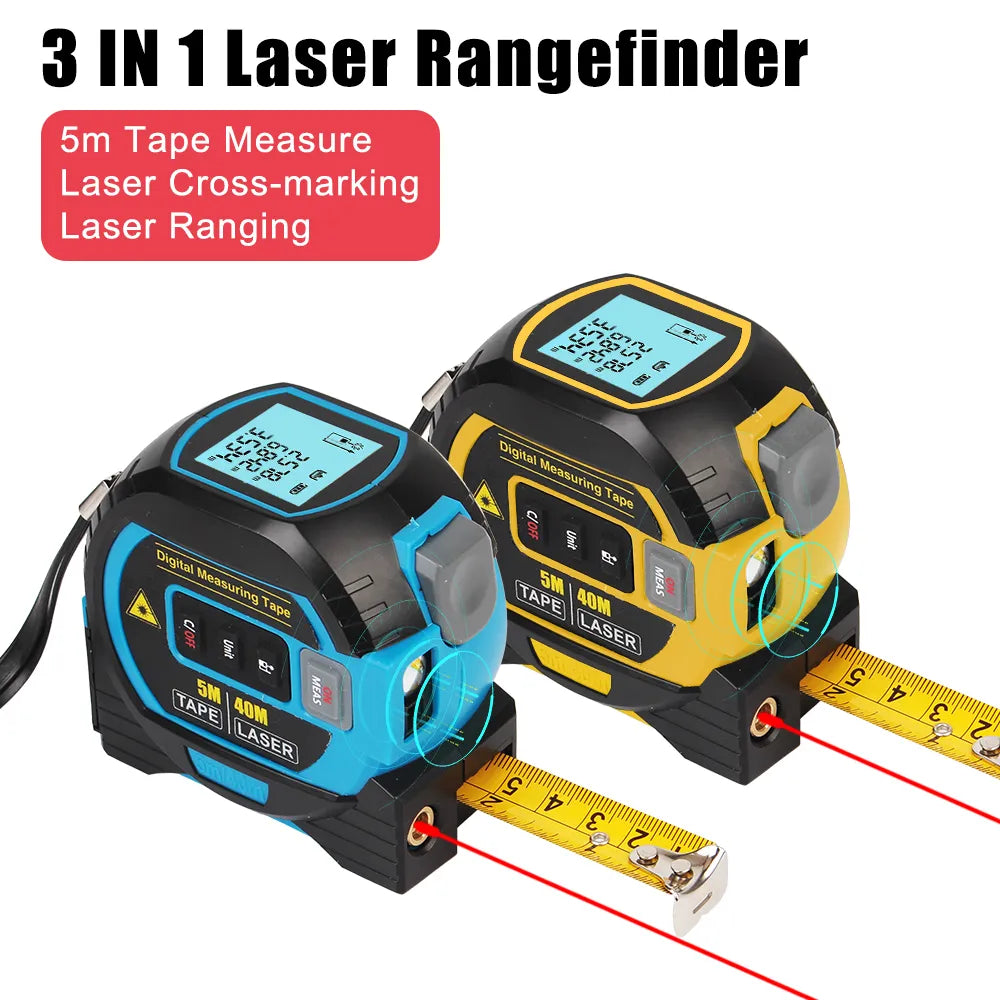 3-In-1 Infrared Laser Tape Measuring