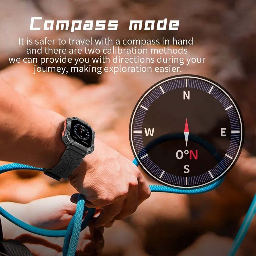 Outdoor Camping Multi-functional Waterproof Anti-fall Smart Watch