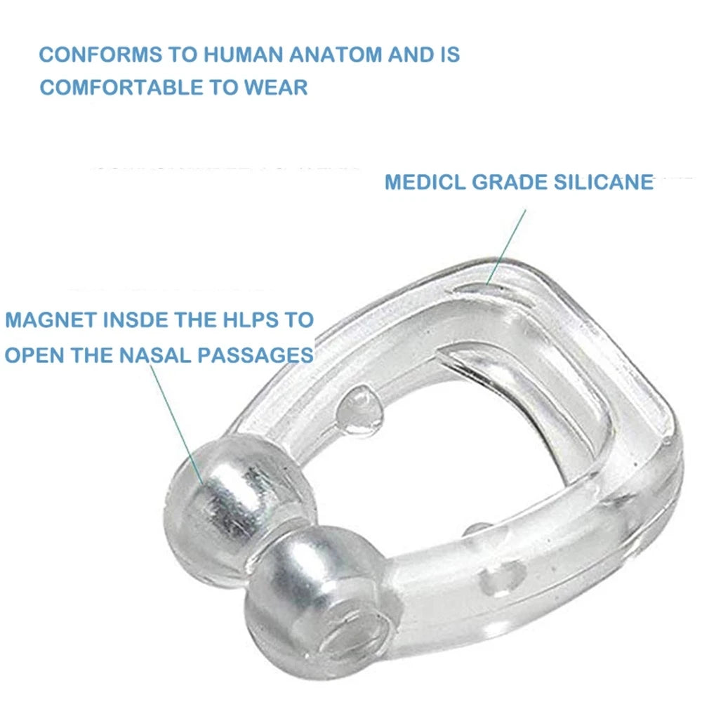 Magnetic Anti-Snore Device - Snoring Relief Nose Clip with Case