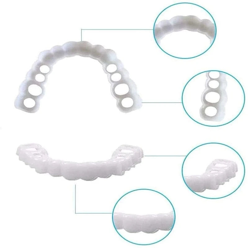 Adjustable, snap-on dentures