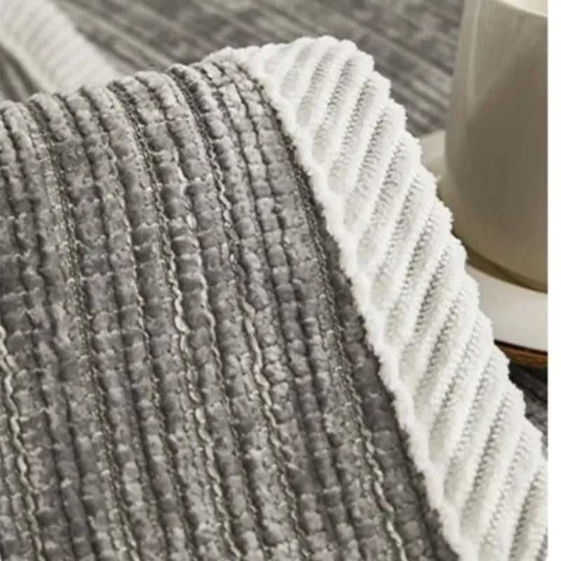 Simple Striped Chenille Anti-scratch Couch Cover