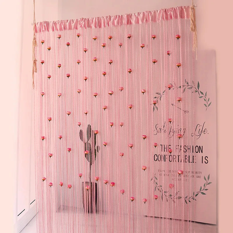 Rose Thread Door Curtain