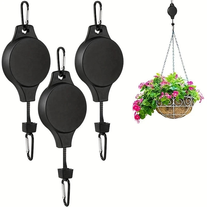 Plant Pulley Set For Garden Baskets Pots, Birds Feeder