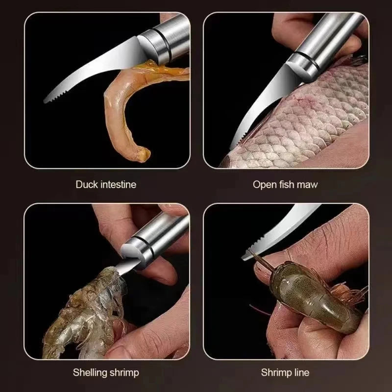 5 in 1 multifunctional shrimp line fish maw knife