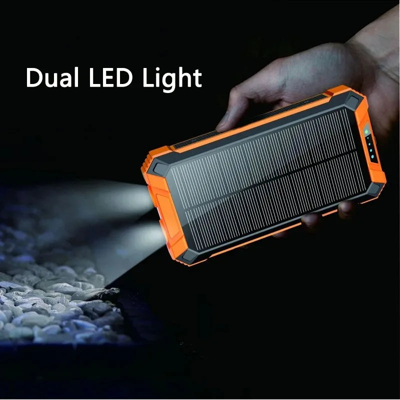 Solar Wireless Portable Power Bank - 30000 mah