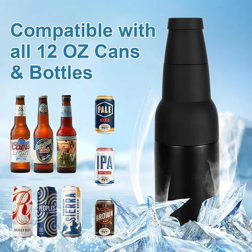 Beer Bottle and Can Cooler with Beer Opener 2