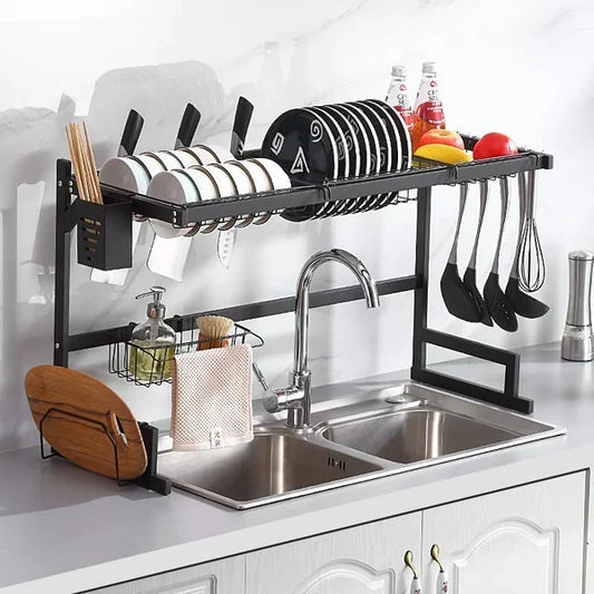 Adjustable Dish Drainer on the sink