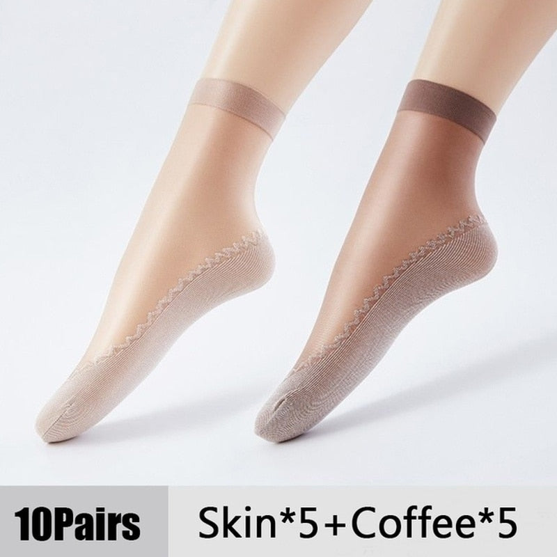 Silky Anti-Slip Cotton Socks