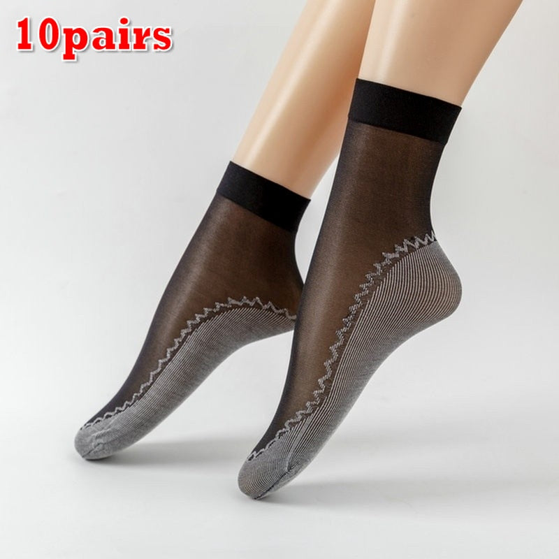 Silky Anti-Slip Cotton Socks