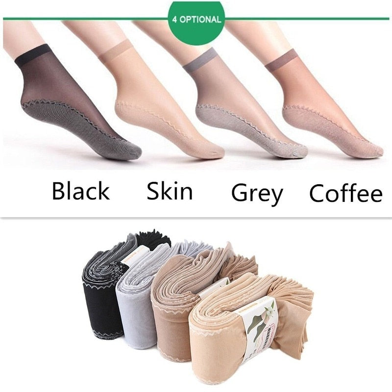 Silky Anti-Slip Cotton Socks