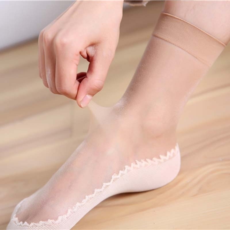 Silky Anti-Slip Cotton Socks