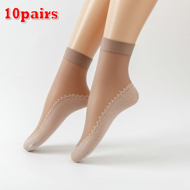 Silky Anti-Slip Cotton Socks