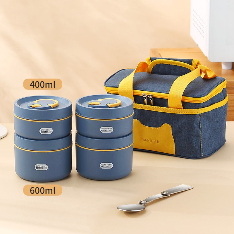 PORTABLE INSULATED LUNCH CONTAINER SET