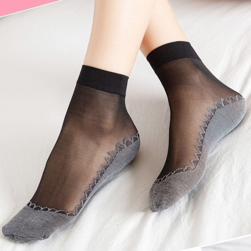 Silky Anti-Slip Cotton Socks