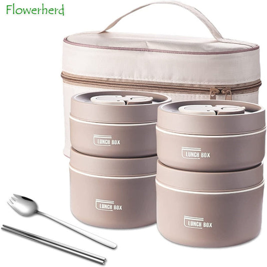 PORTABLE INSULATED LUNCH CONTAINER SET