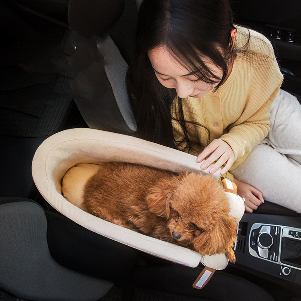 Snuggly-Safe Puppy Car Seat