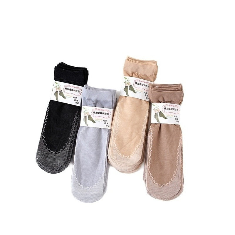 Silky Anti-Slip Cotton Socks