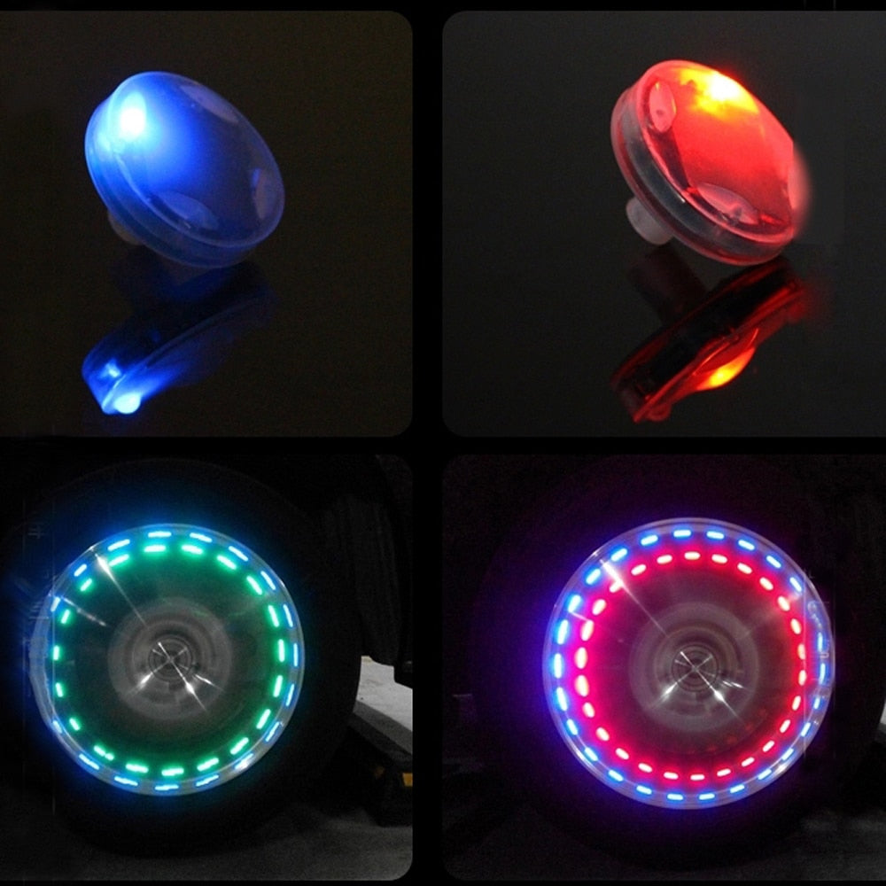 Car Solar Tire Light LED Color Flashing (suitable for cars, motorcycles and bicycles)