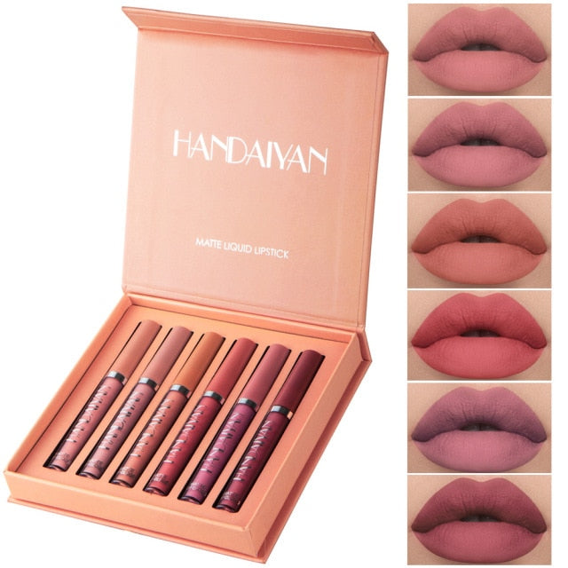 6Pcs Matte Liquid Lipstick Makeup Set