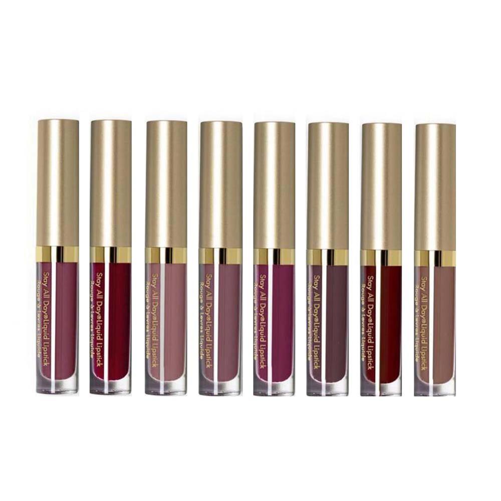 8pcs/Set Everlasting Matte Liquid Lipstick