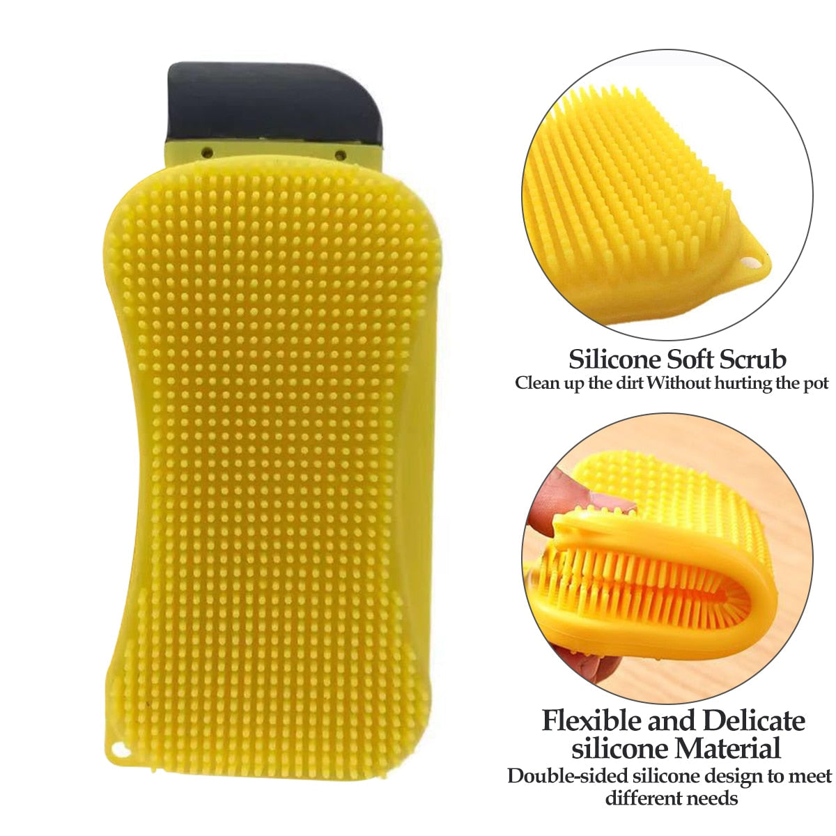 3-in-1 Premium Silicone Kitchen Sponge