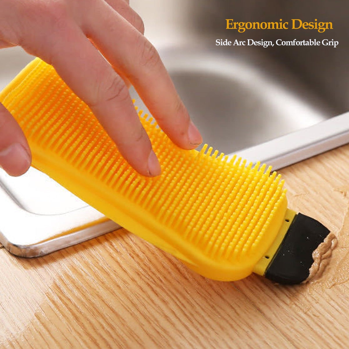 3-in-1 Premium Silicone Kitchen Sponge