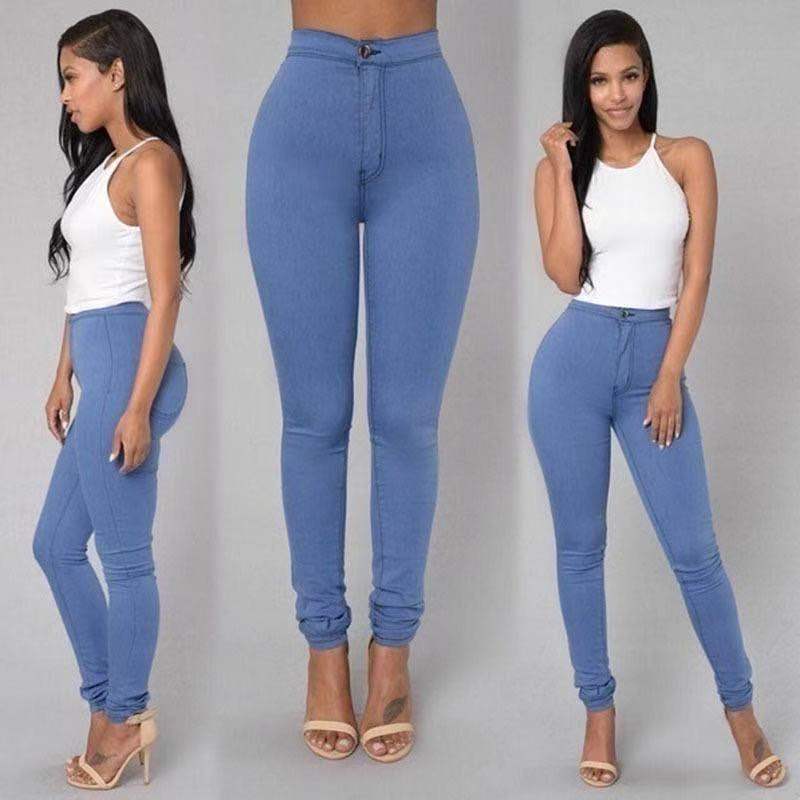 Luxe Stretch Butt Lift High Waist Tummy Slimming Plus-Size Denim Jeans Leggings