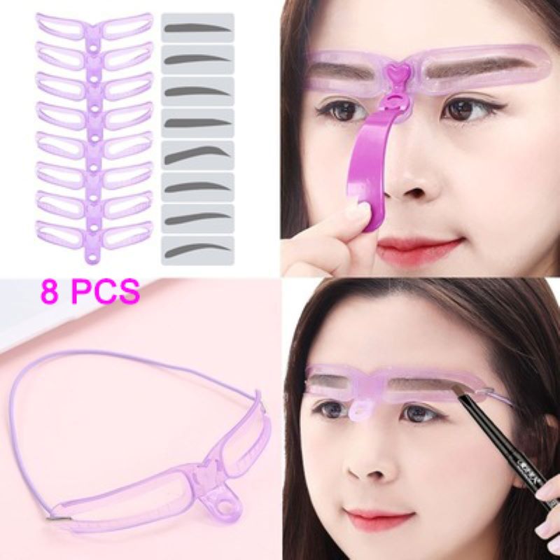 8 Shapes Eyebrow Stencil