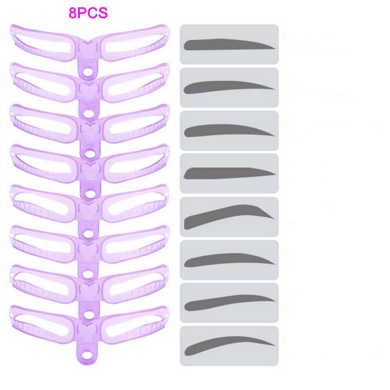 8 Shapes Eyebrow Stencil