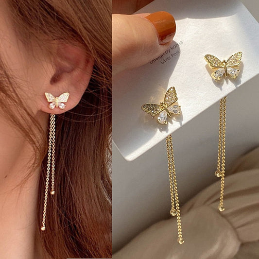 Butterfly Tassel Earrings