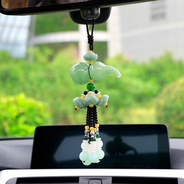 Green Jade Car Car Hanging Charm